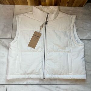 NWT Thread & Supply Cream Puffer Vest